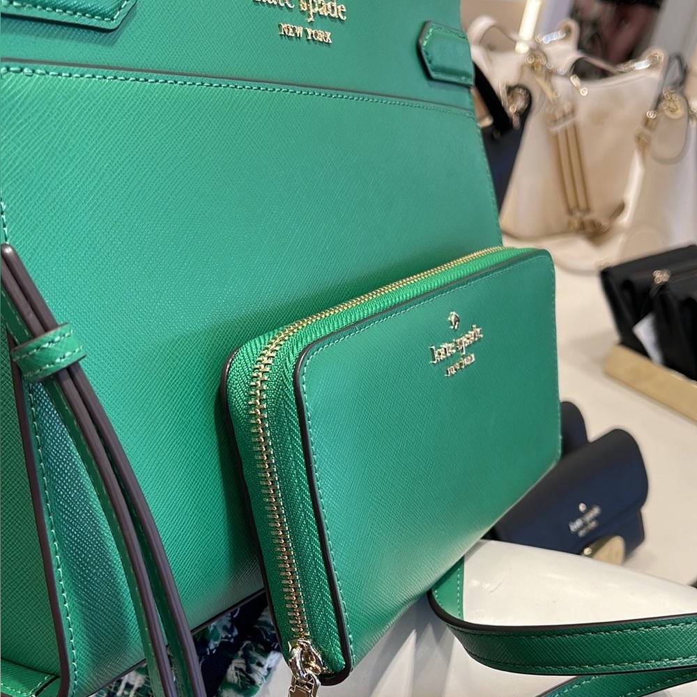 Kate Spade Staci Large Continental Wallet 
Green Bean - Picture 14 of 16